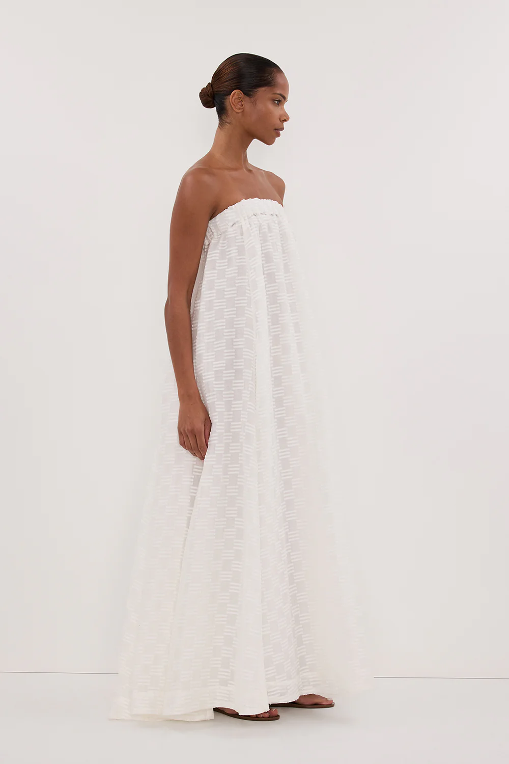 ELBA WHITE SHEER STRAPLESS DRESS - Yukikoi