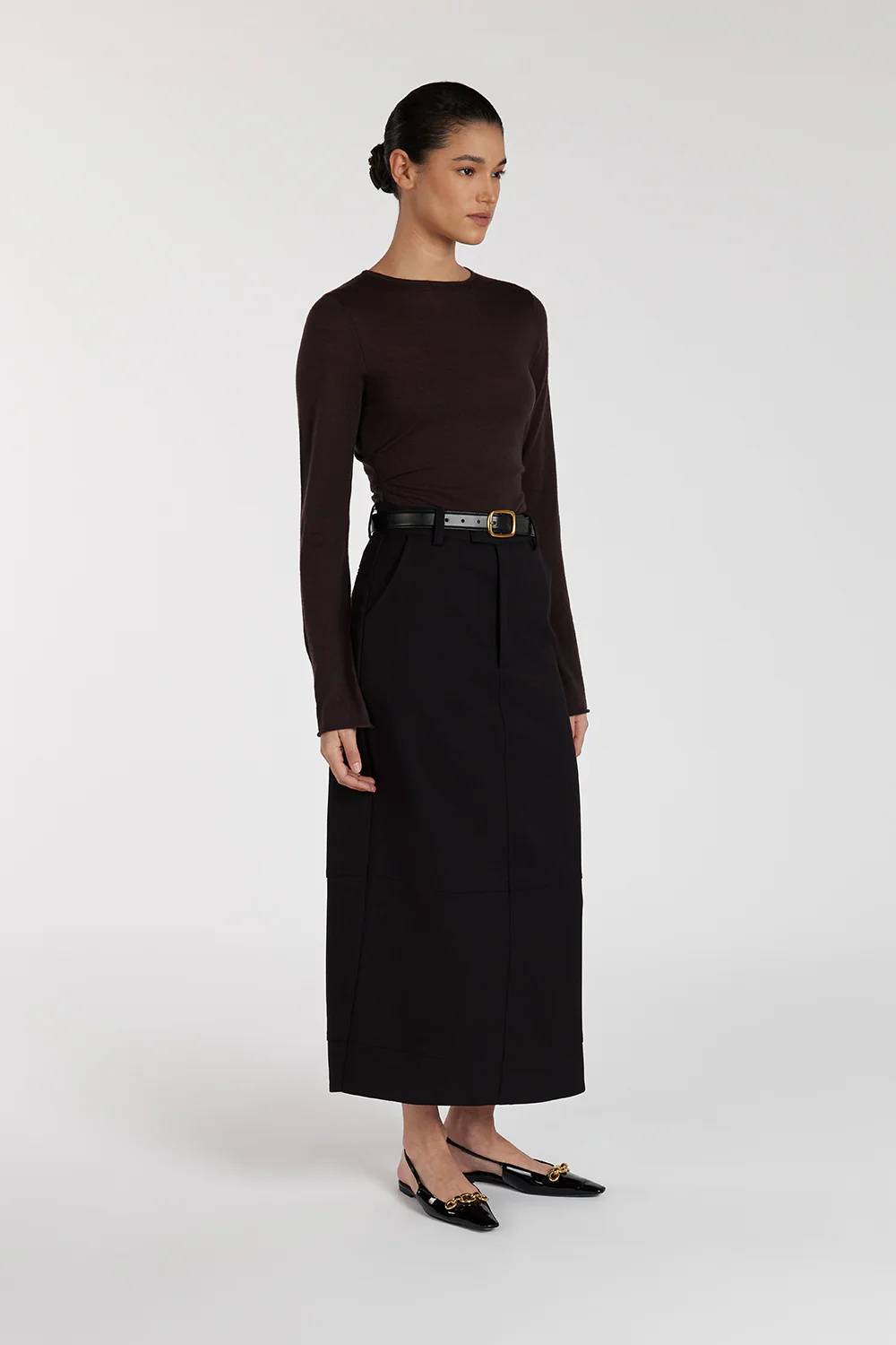 JAC BLACK MIDI SKIRT - Yukikoi