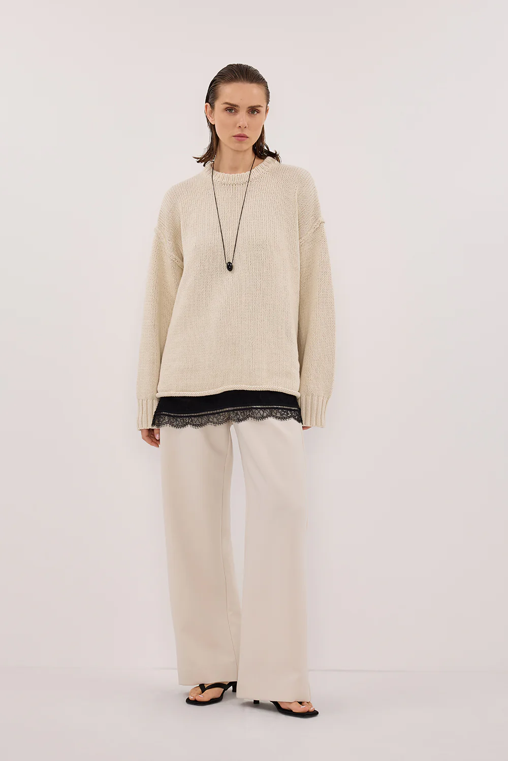 ROY PLASTER OVERSIZED LONGLINE KNIT JUMPER - Yukikoi