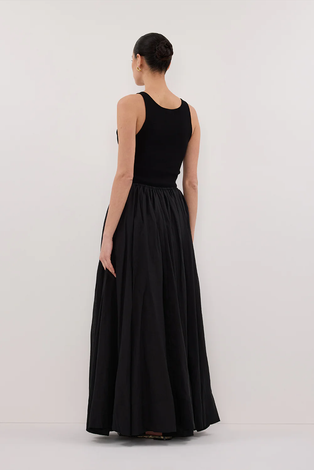 LAYNE BLACK RAMIE MAXI SKIRT - Yukikoi