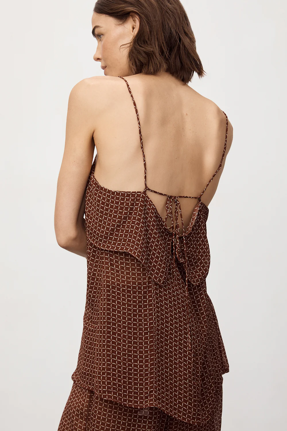 TIA SAHARA SLEEVELESS MICRO CHECK CAMI TOP - Yukikoi