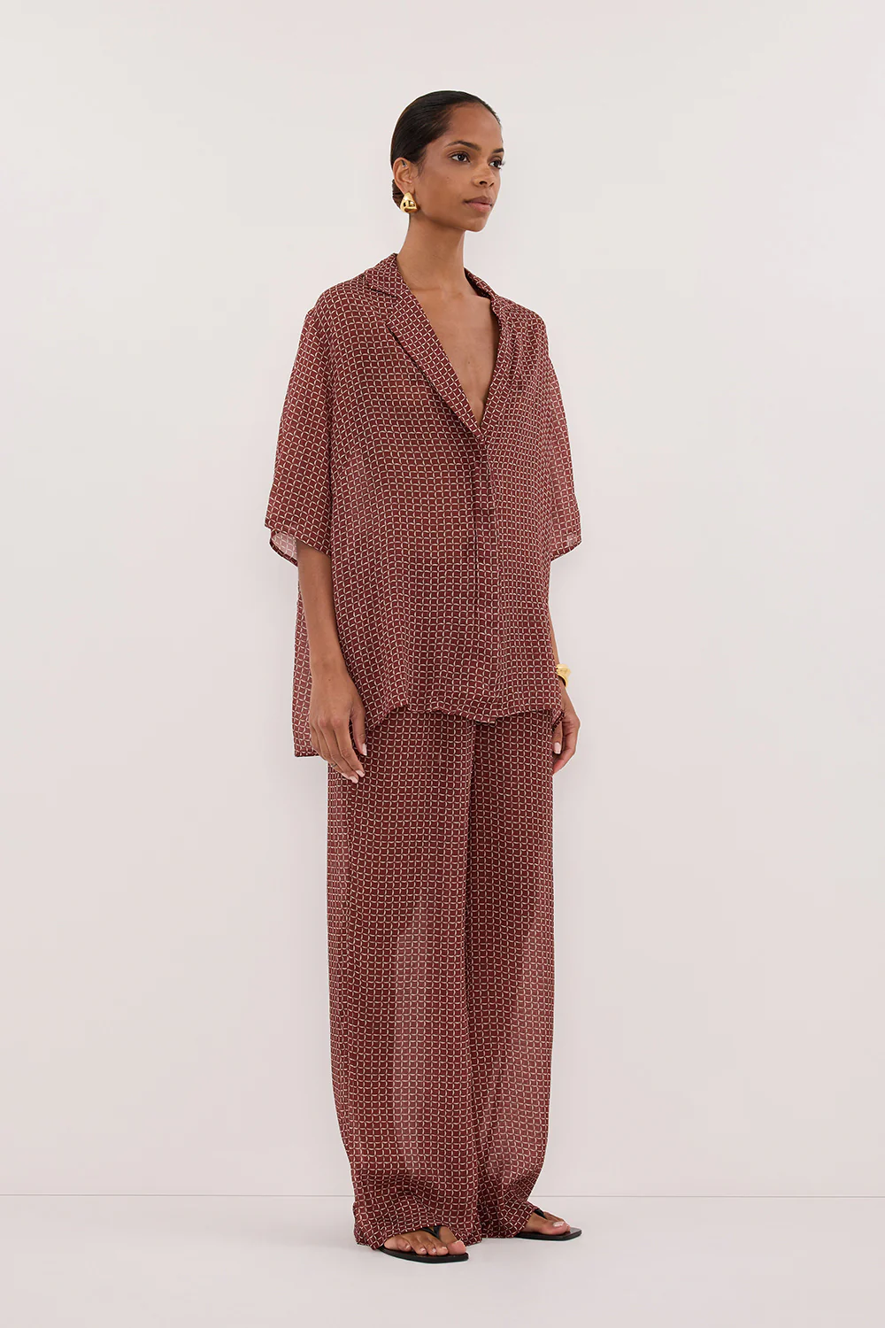 TIA SAHARA MICRO CHECK PANT - Yukikoi