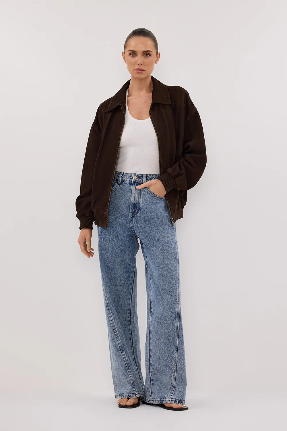 DALTON BITTER CHOC SUEDE BOMBER - Yukikoi