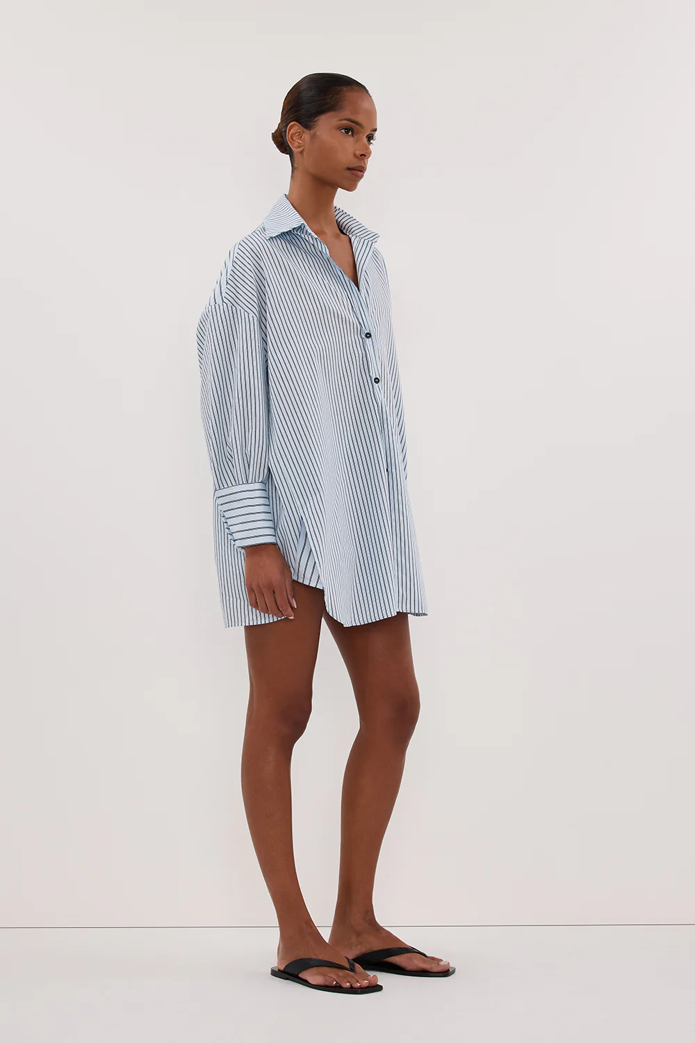 SABLE ICE BLUE SILK BLEND SHIRT - Yukikoi