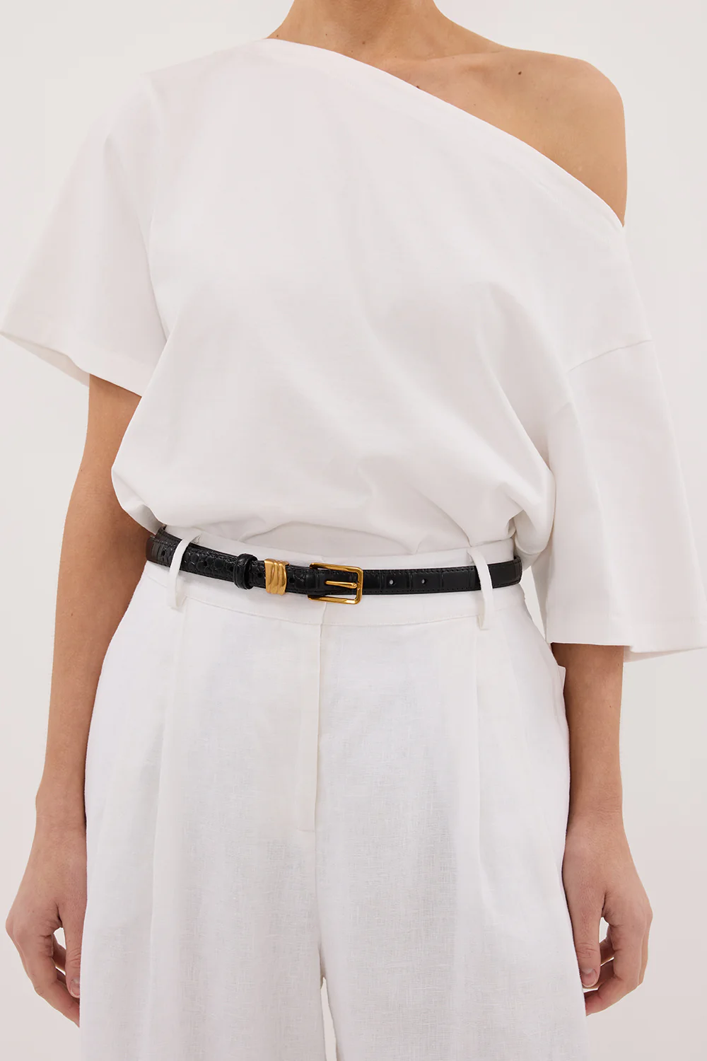 NOAH THE LABEL BLACK CROC BELT - Yukikoi