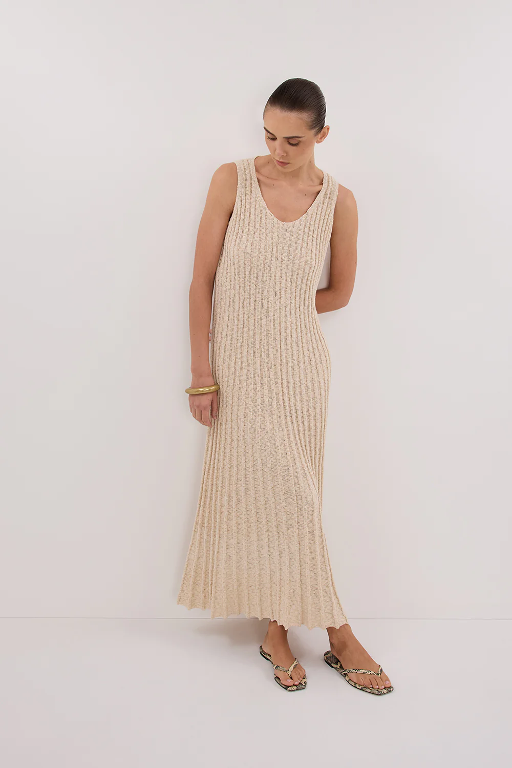 LEN NATURAL KNIT MAXI DRESS - Yukikoi
