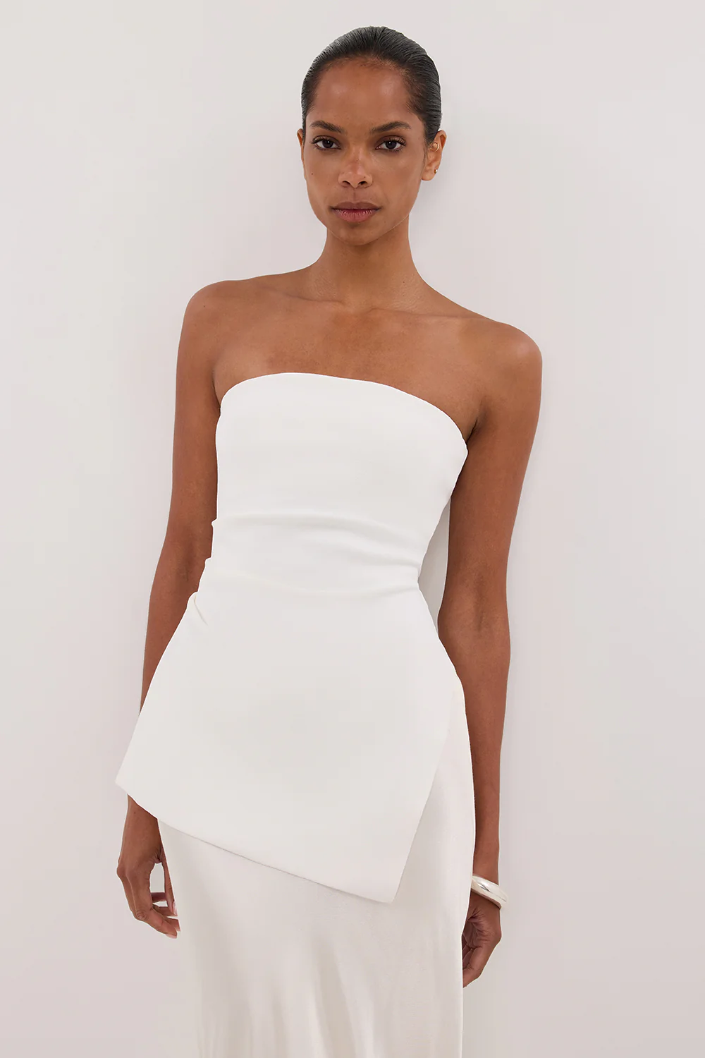 LUKE OFF WHITE LONGLINE BANDEAU TOP - Yukikoi