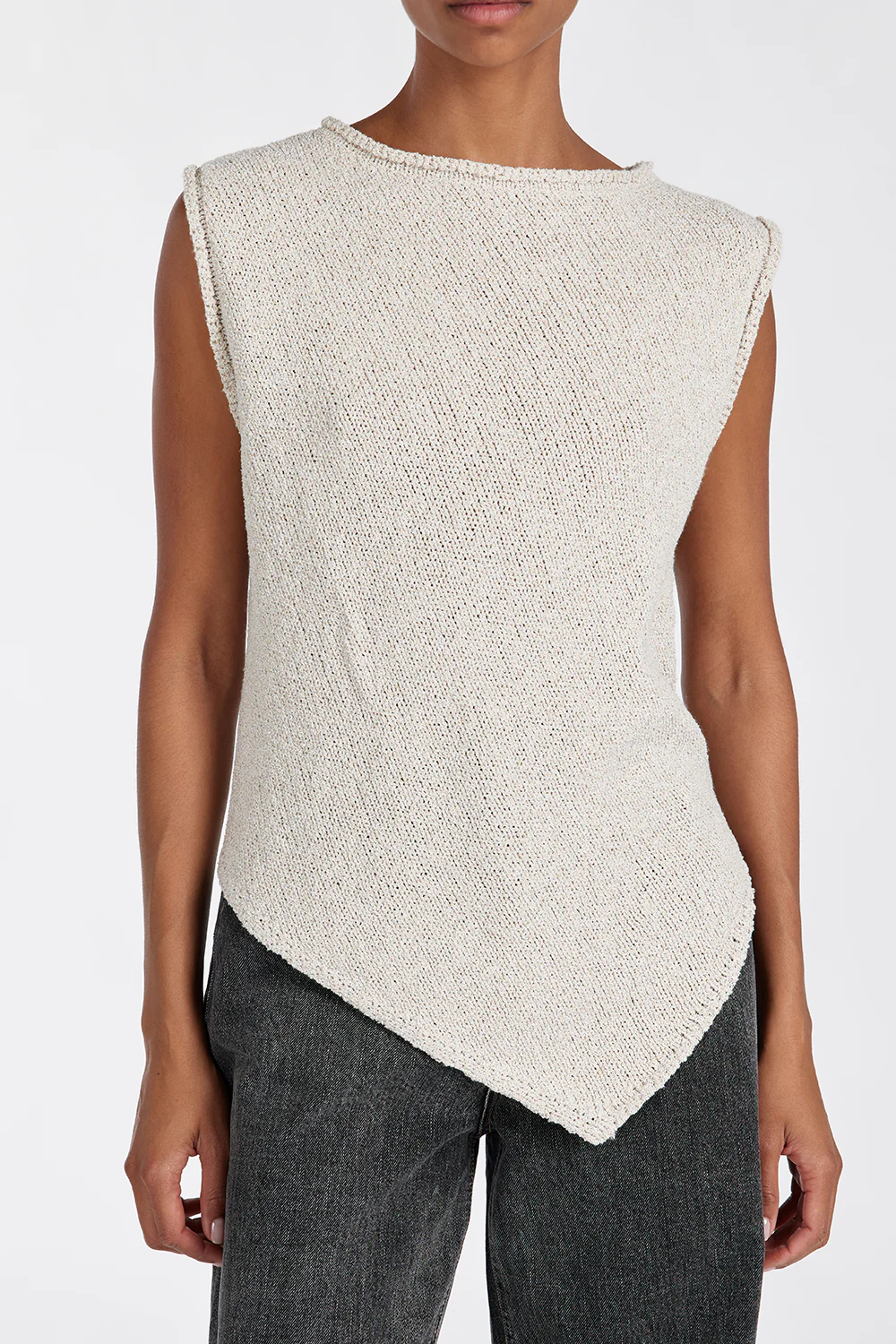 ALTHEA STONE ASYM KNIT TOP - Yukikoi