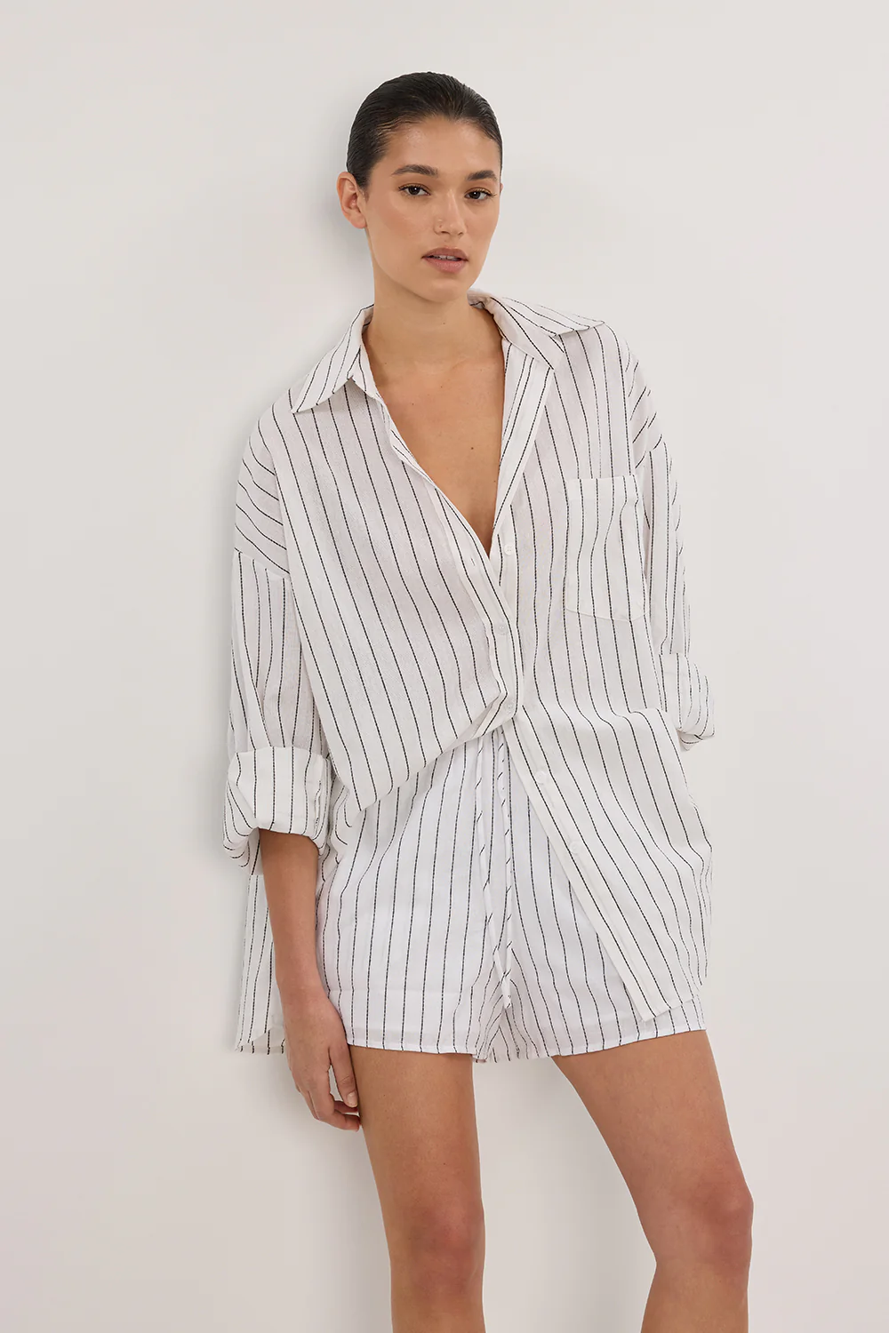 OLLIE WHITE STRIPE SHIRT - Yukikoi