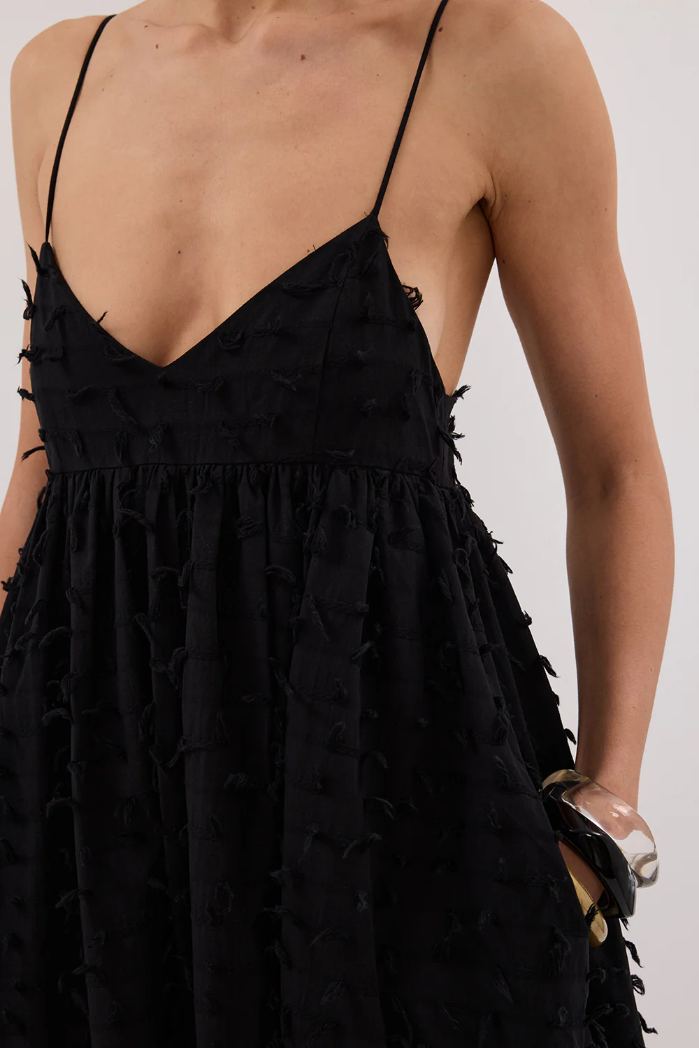 PALOMA BLACK BABYDOLL MIDI DRESS - Yukikoi