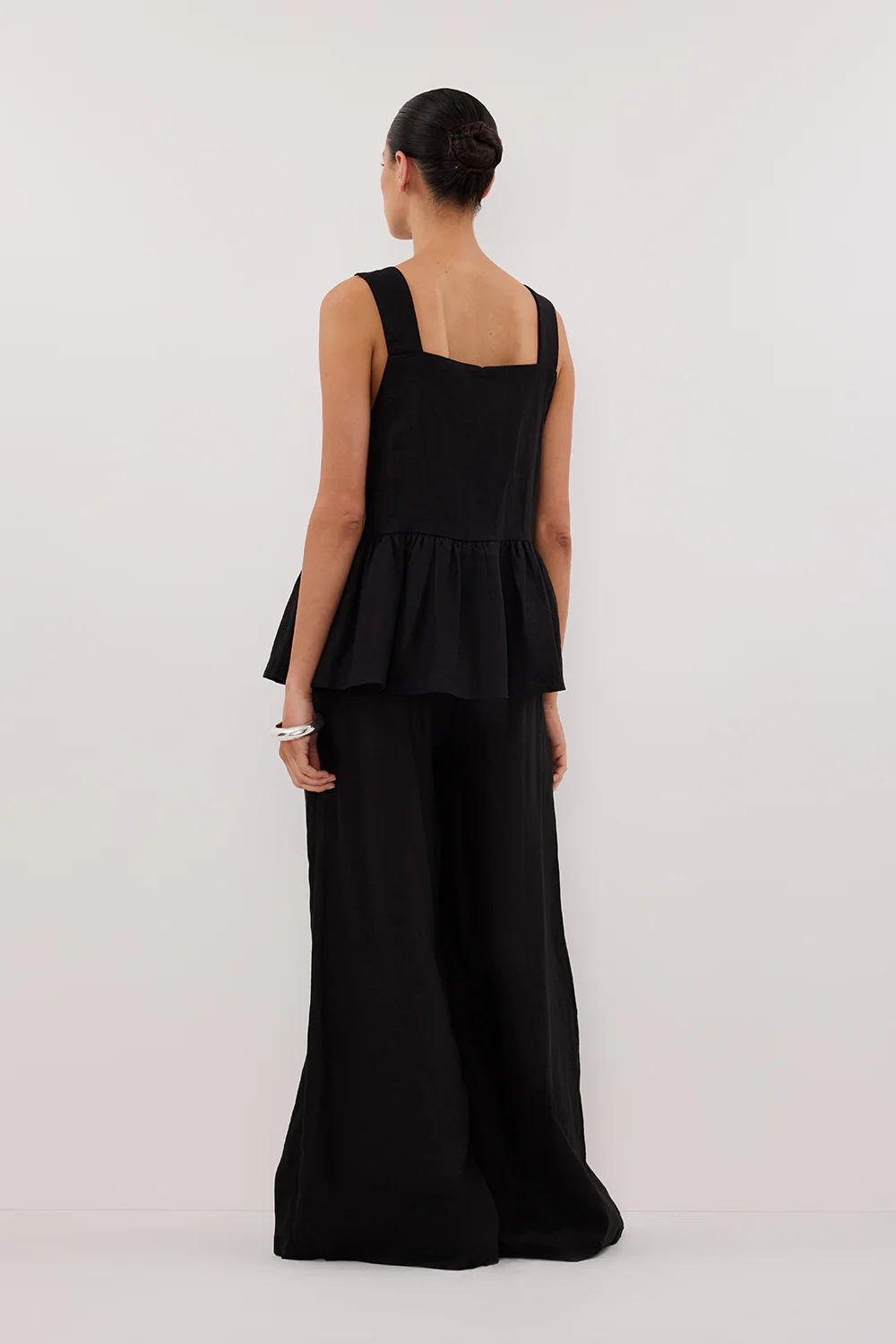 CODY BLACK WIDE LINEN PANT - Yukikoi