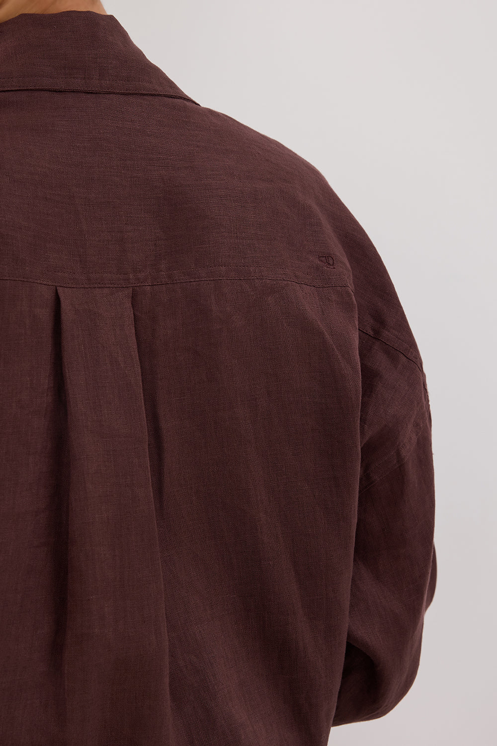 LUNE WALNUT OVERSIZED LINEN SHIRT - Yukikoi