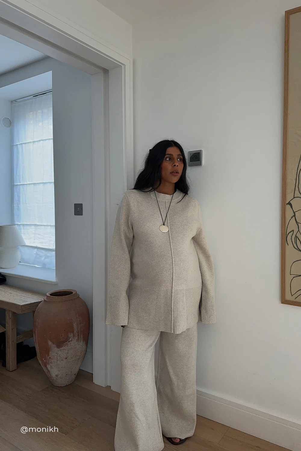 CLEMENCE OAT MARLE KNIT PANT - Yukikoi