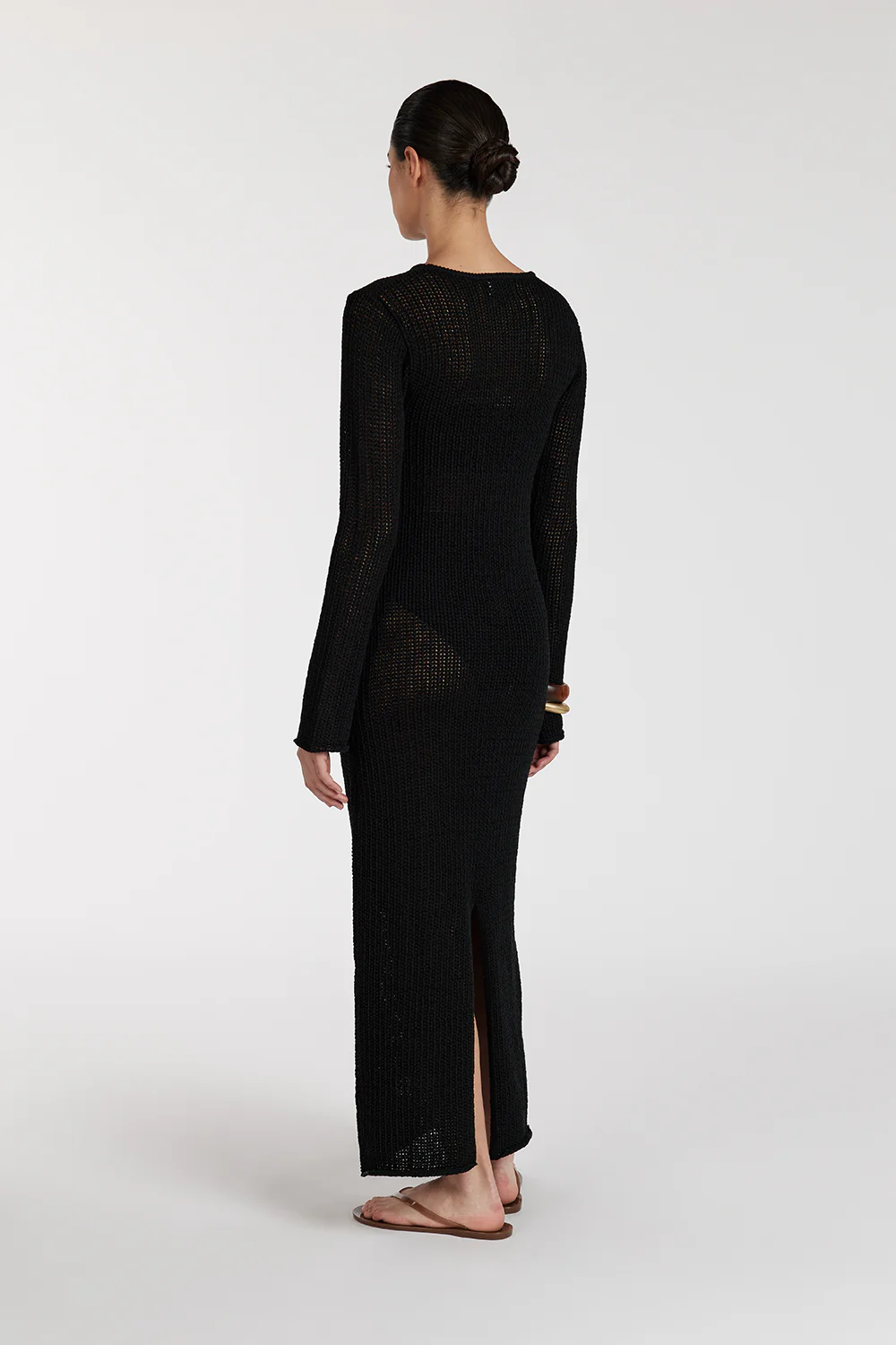 MARGOT BLACK CREW NECK DRESS - Yukikoi