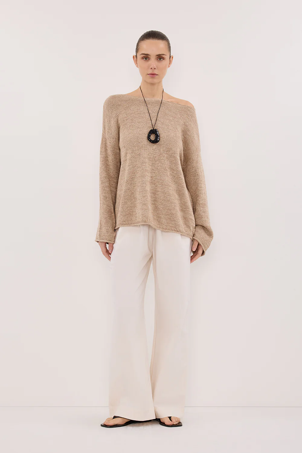 ALIZA NATURAL LONG SLEEVE KNIT JUMPER - Yukikoi