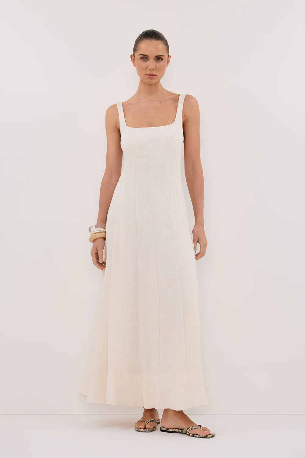 CANNE CREAM MIDI DRESS - Yukikoi