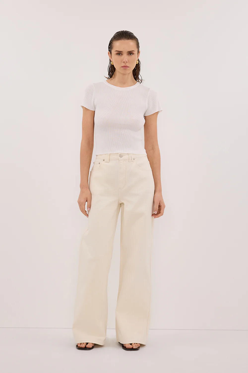 REAGAN 2.0 CREAM SLOUCHY JEAN - Yukikoi