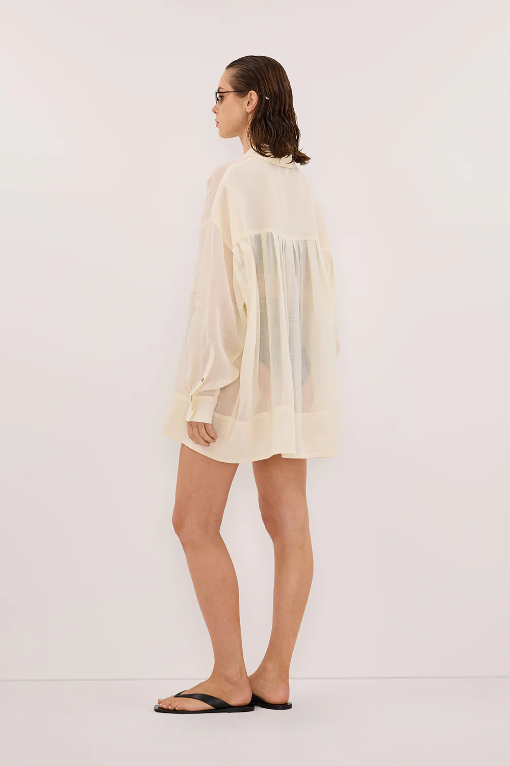 KAI STRAW OVERSIZED RAMIE LONG SLEEVE SHIRT - Yukikoi