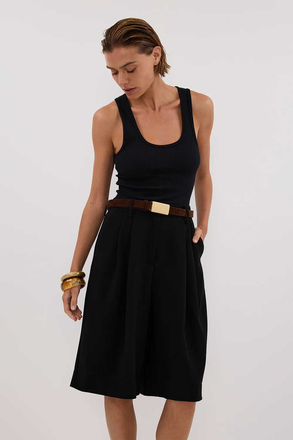 WESTWOOD BLACK BERMUDA SHORT - Yukikoi