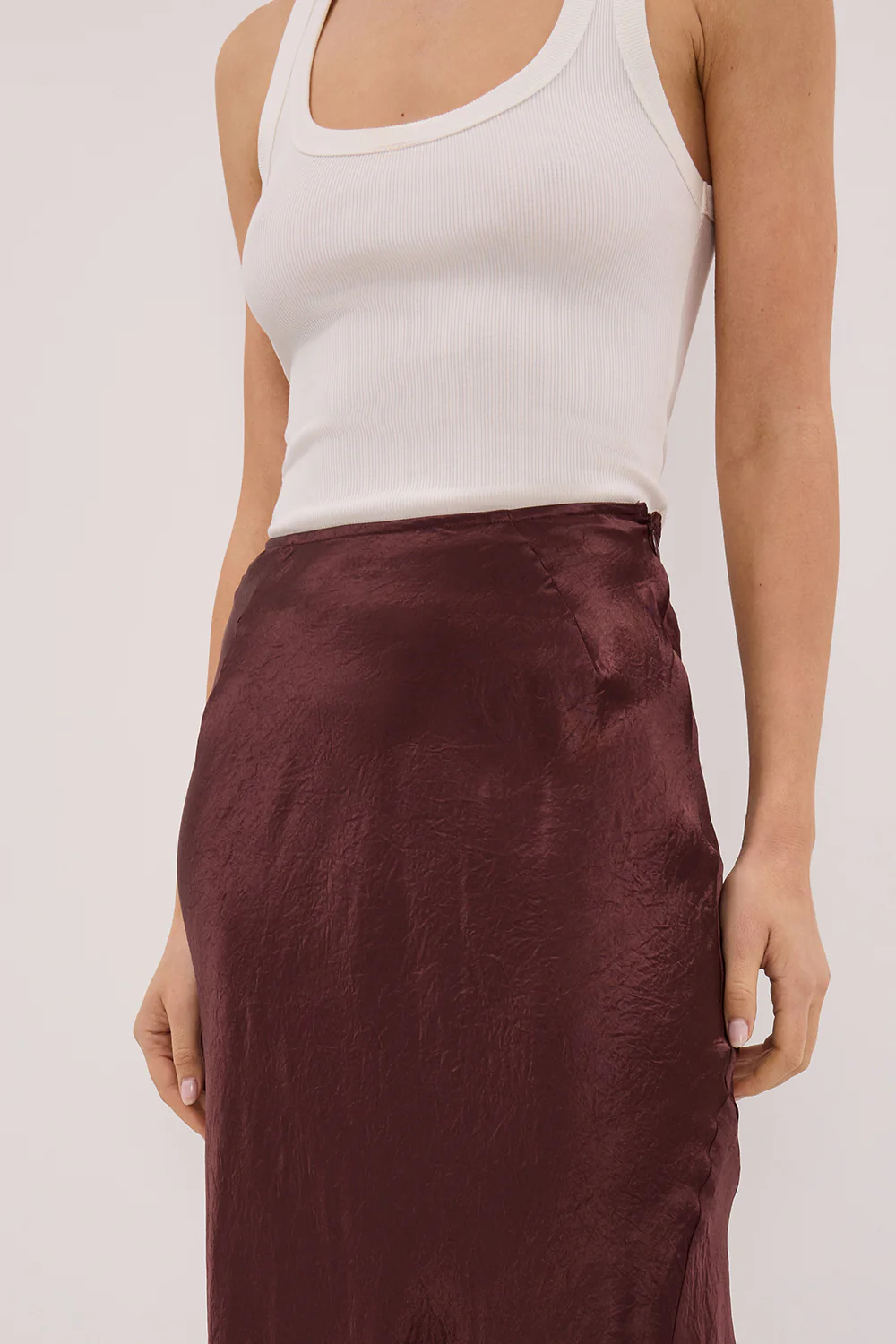 BREANNA WALNUT JACQUARD MAXI SKIRT - Yukikoi