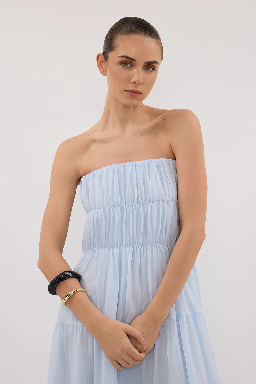 ARTIE CORNFLOWER RAMIE MIDI DRESS - Yukikoi