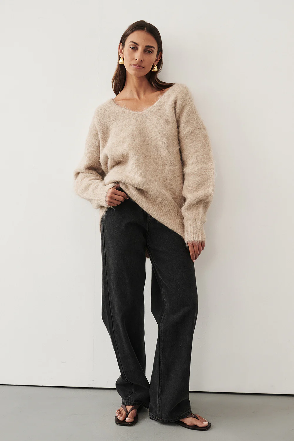 WESTIN BLACK RINSE STRAIGHT JEAN - Yukikoi