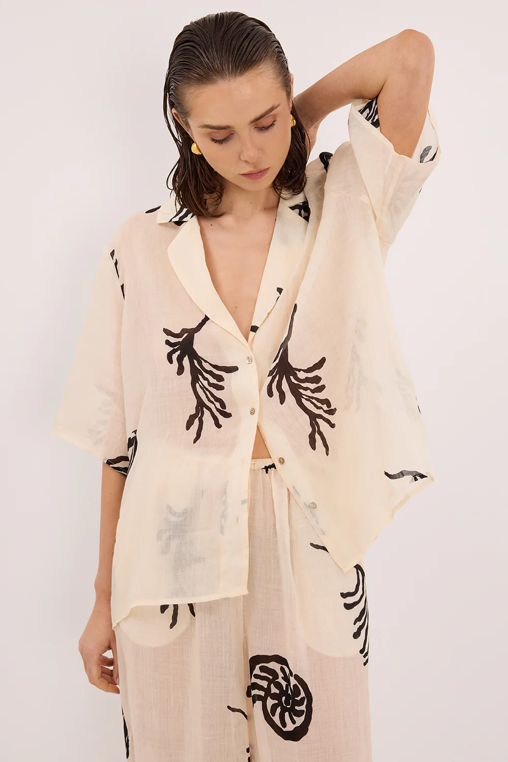 POSITANO SANSTONE RAMIE SHIRT - Yukikoi