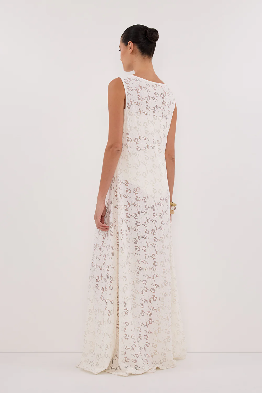 LOULA WHITE LACE MIDI DRESS - Yukikoi