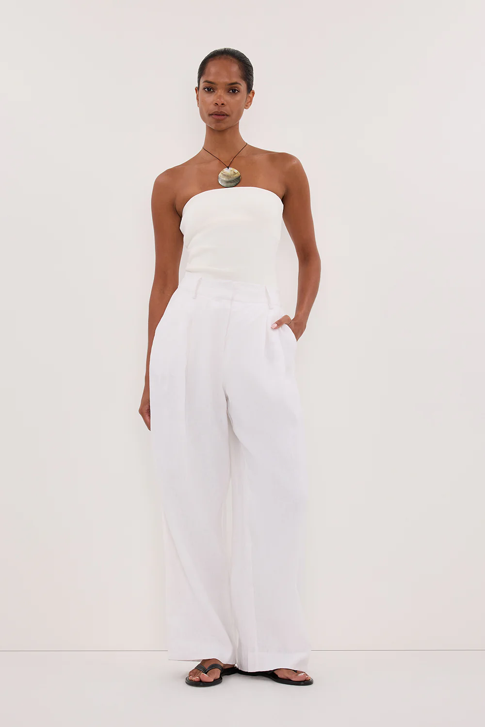 FRAN WHITE LINEN PANT - Yukikoi