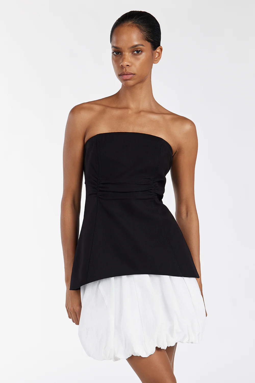FRANCES BLACK STRAPLESS TOP - Yukikoi