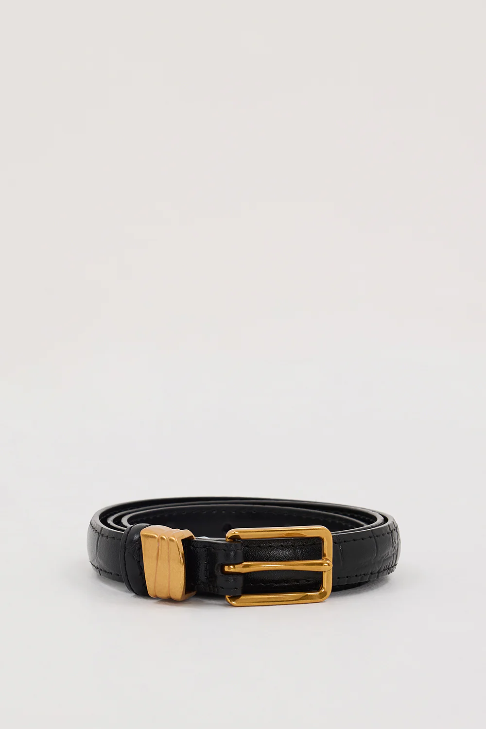 NOAH THE LABEL BLACK CROC BELT - Yukikoi