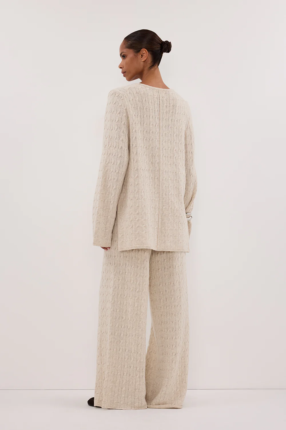 MAREN CHALK CABLE KNIT JUMPER - Yukikoi