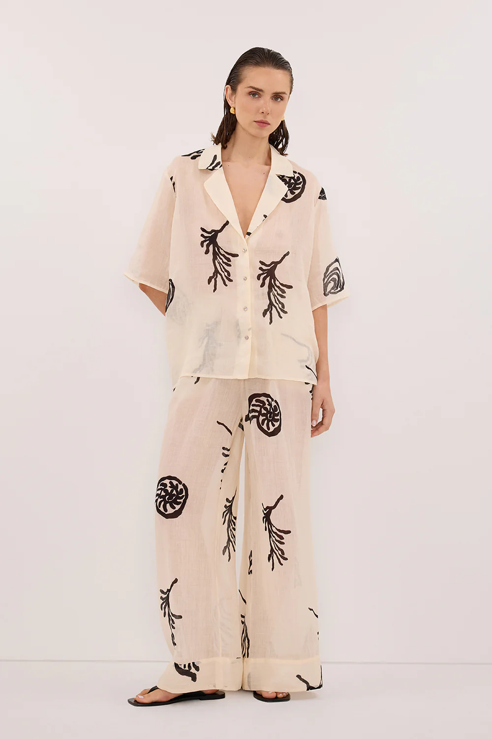 POSITANO SANSTONE RAMIE SHIRT - Yukikoi