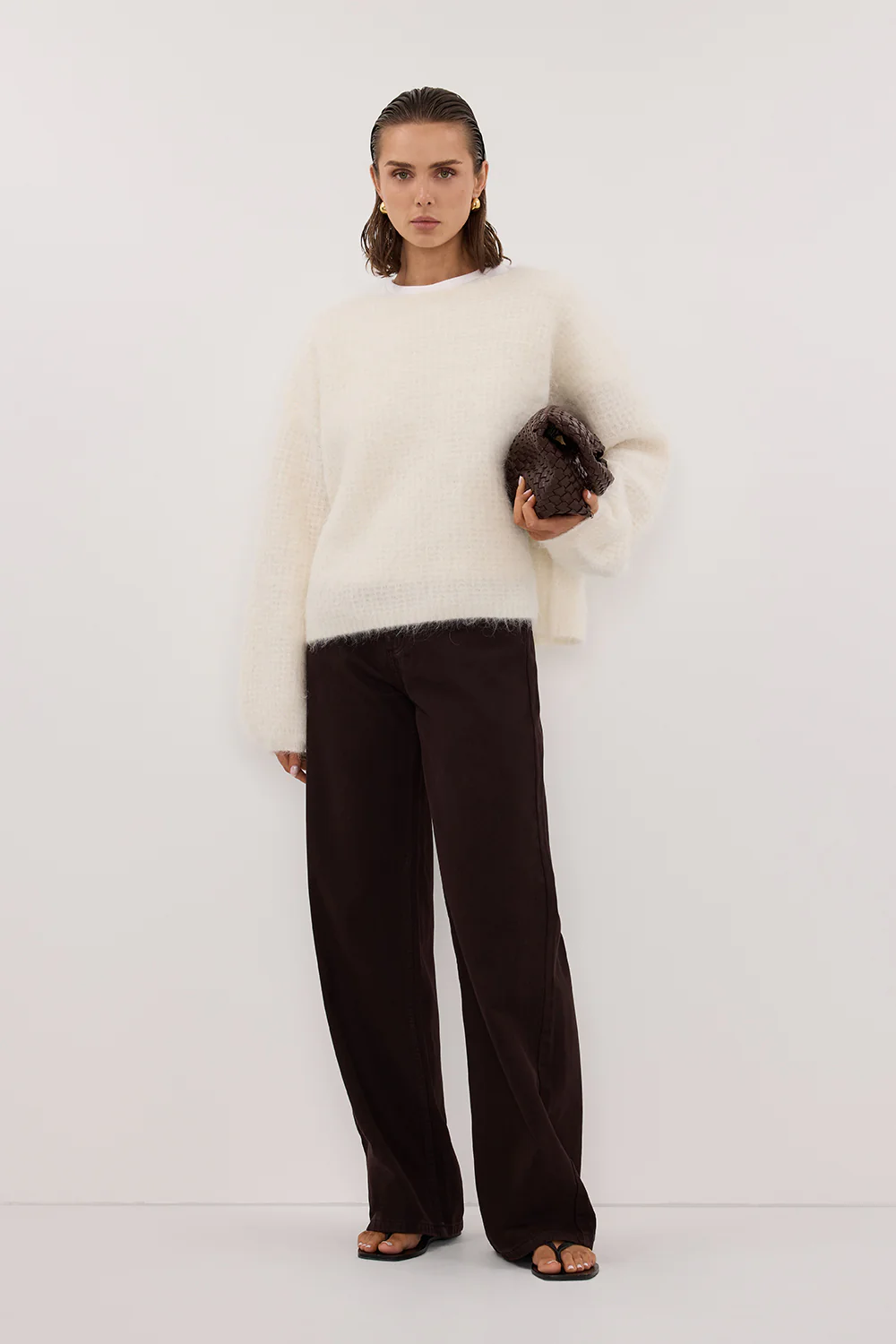 REAGAN 2.0 BURNT CHOC TALL SLOUCHY JEAN - Yukikoi