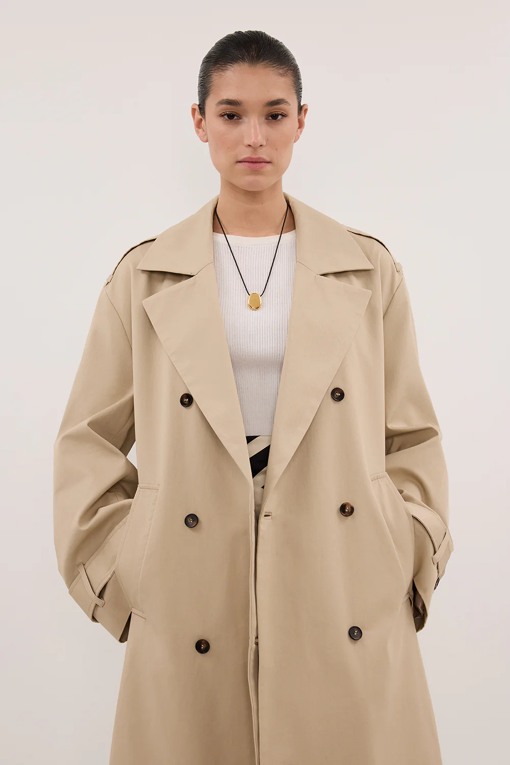 GABRIEL NATURAL BELTED TRENCH COAT - Yukikoi
