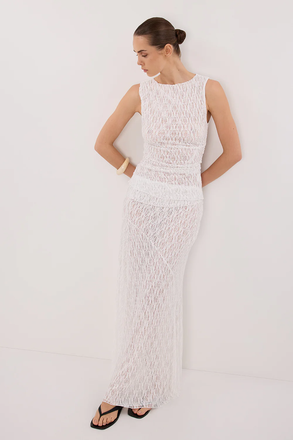 LIZZIE WHITE LAYERED LACE SKIRT - Yukikoi