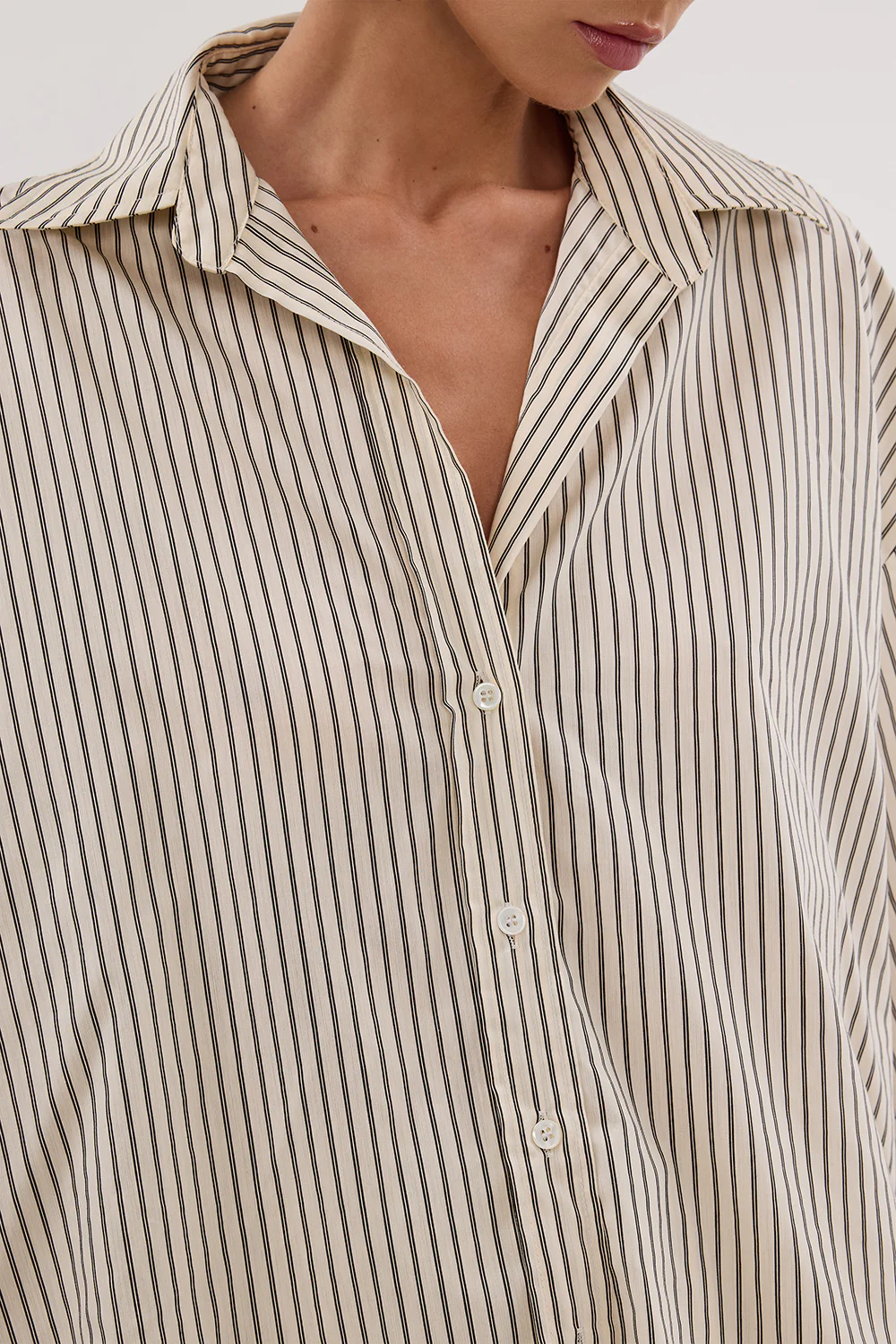 PALMA CREAM OVERSIZED SILK BLEND SHIRT - Yukikoi