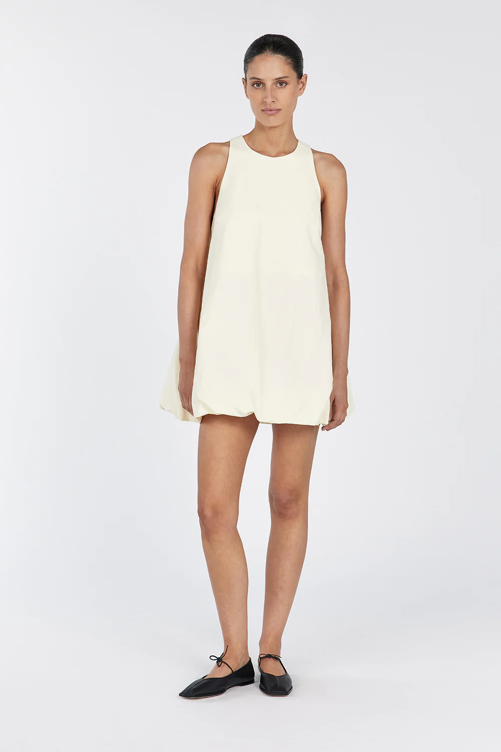 RENEE BUTTER HIGH NECK MINI DRESS - Yukikoi