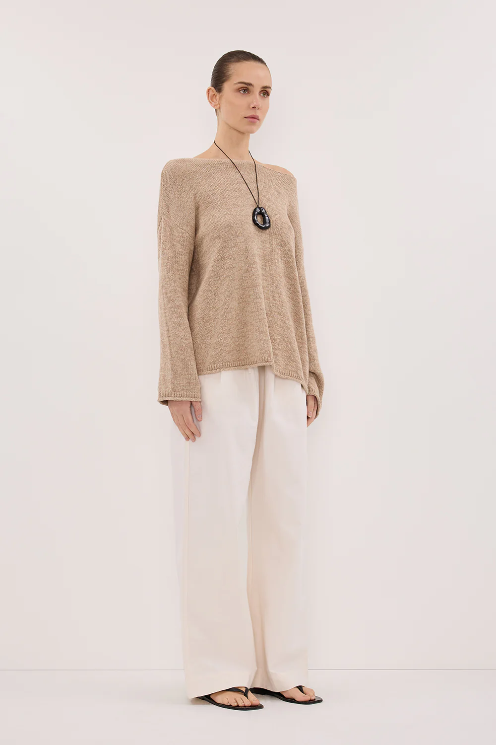 ALIZA NATURAL LONG SLEEVE KNIT JUMPER - Yukikoi