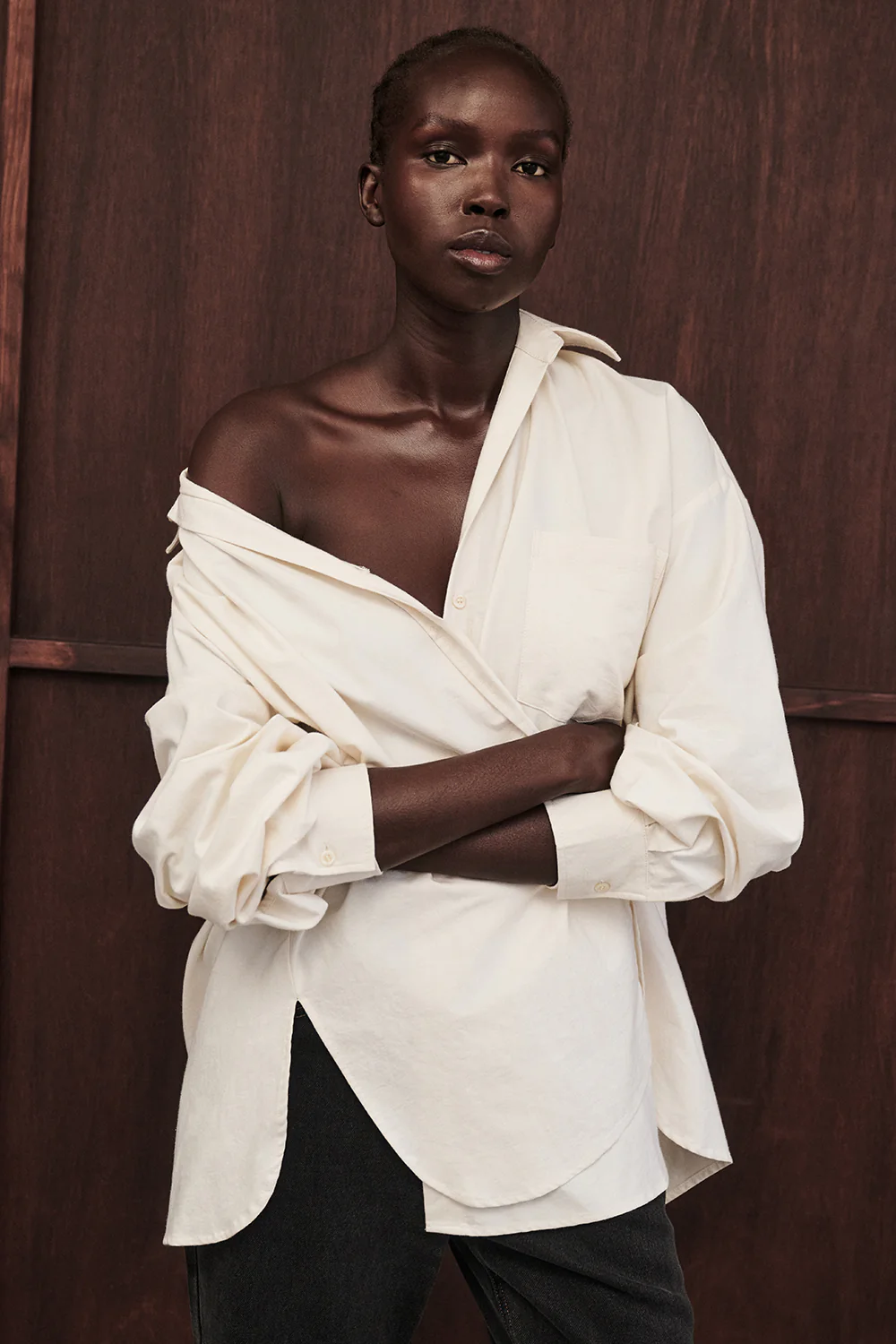 RHEA 2.0 CREAM OVERSIZED COTTON SHIRT - Yukikoi