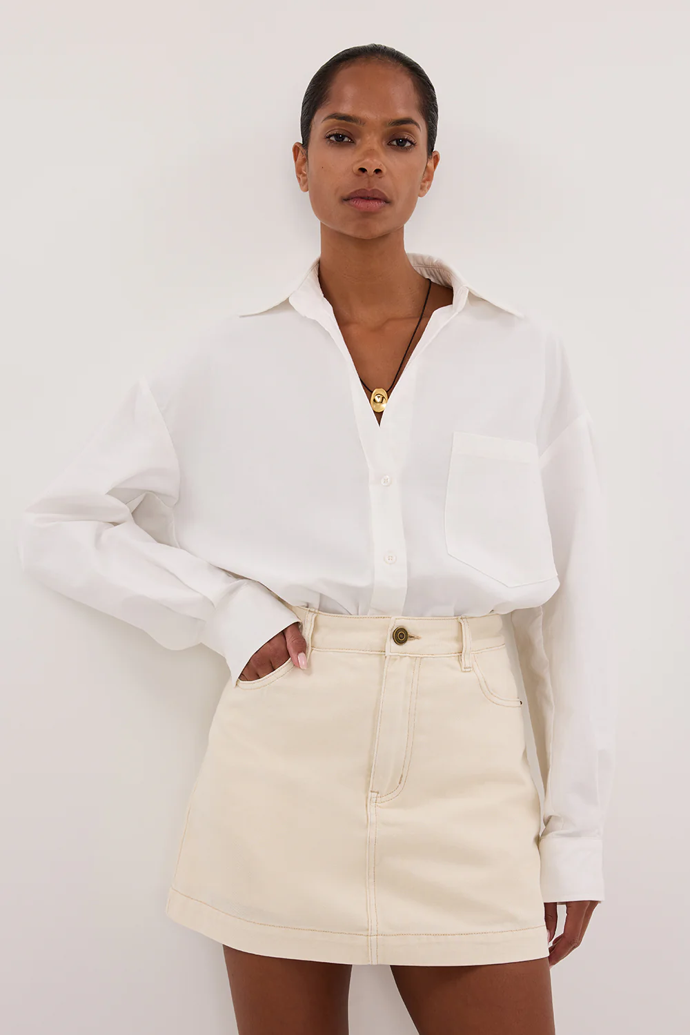 KERA NATURAL DENIM A LINE SKORT - Yukikoi