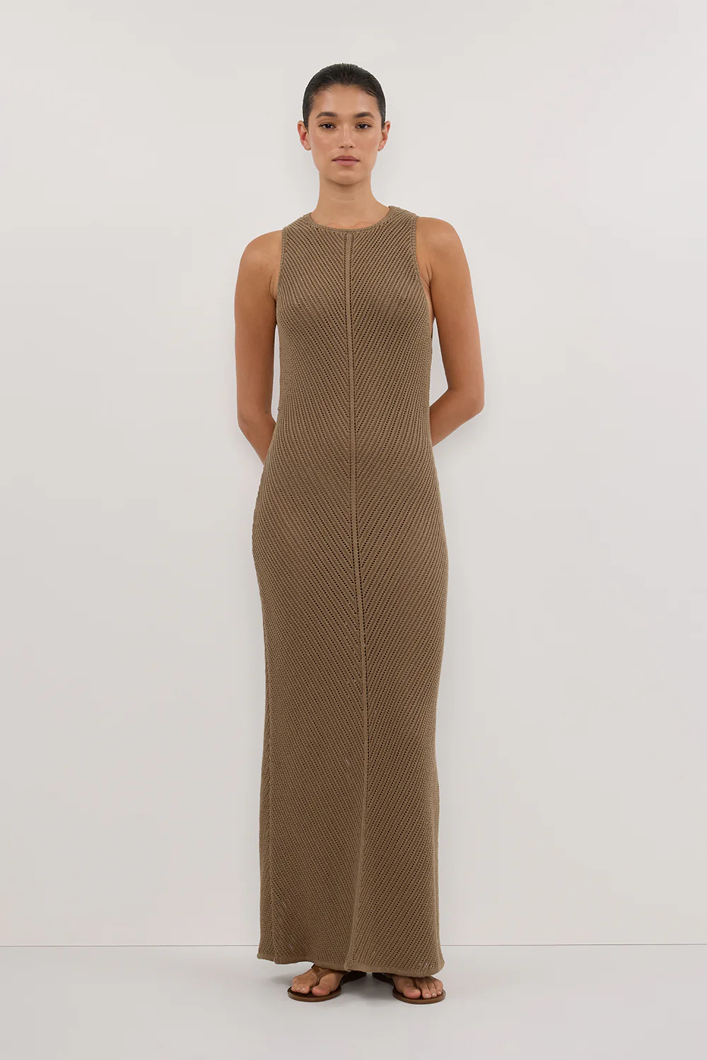 BLOOM OLIVE CROCHET MAXI DRESS - Yukikoi