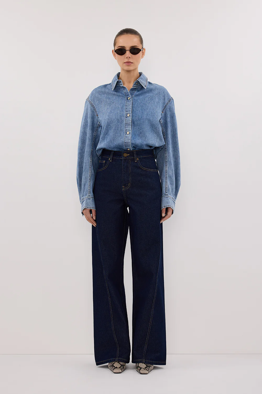 AMARA LIGHT BLUE DENIM SHIRT - Yukikoi