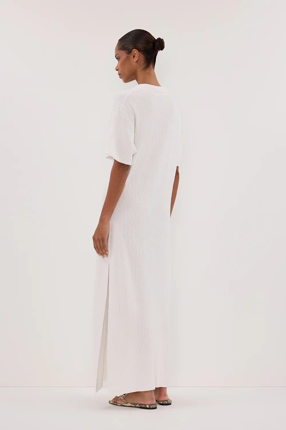 ALIAS WHITE POLO KNIT MIDI DRESS - Yukikoi
