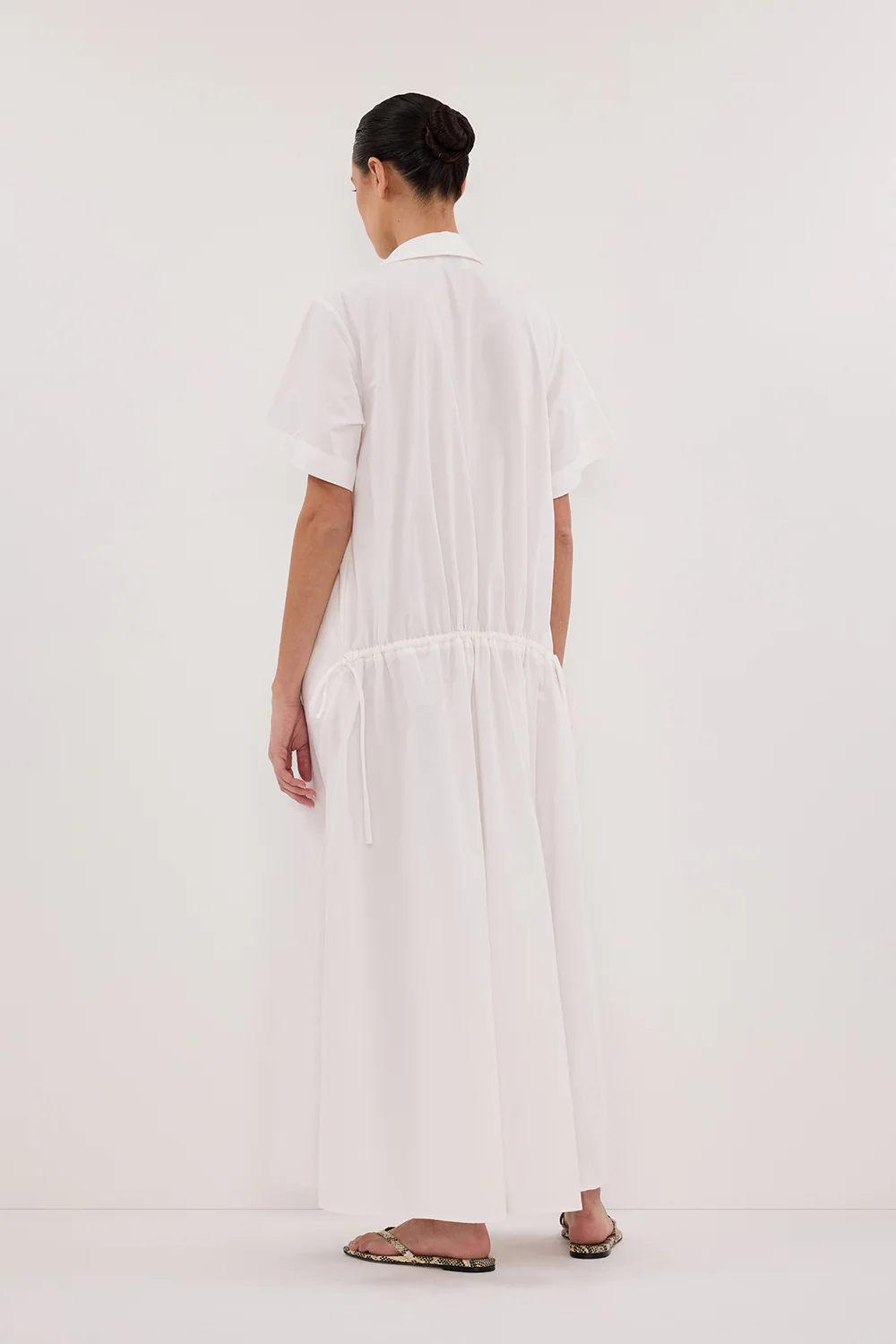 VIOLET WHITE SHIRT MIDI DRESS - Yukikoi