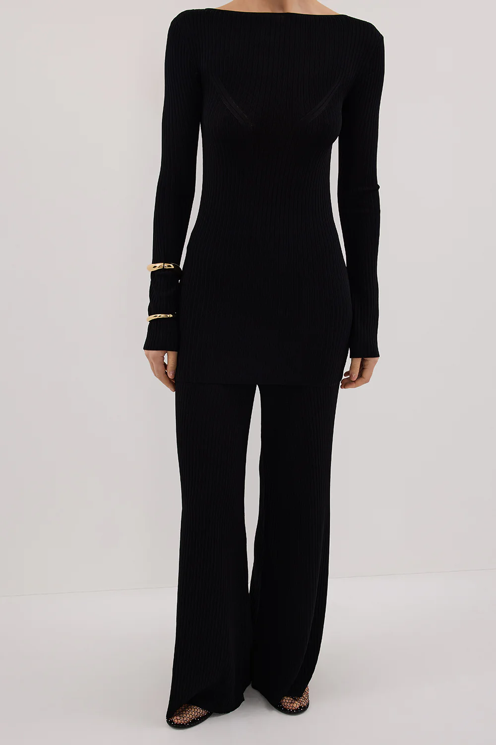 JOY BLACK KNIT PANT - Yukikoi