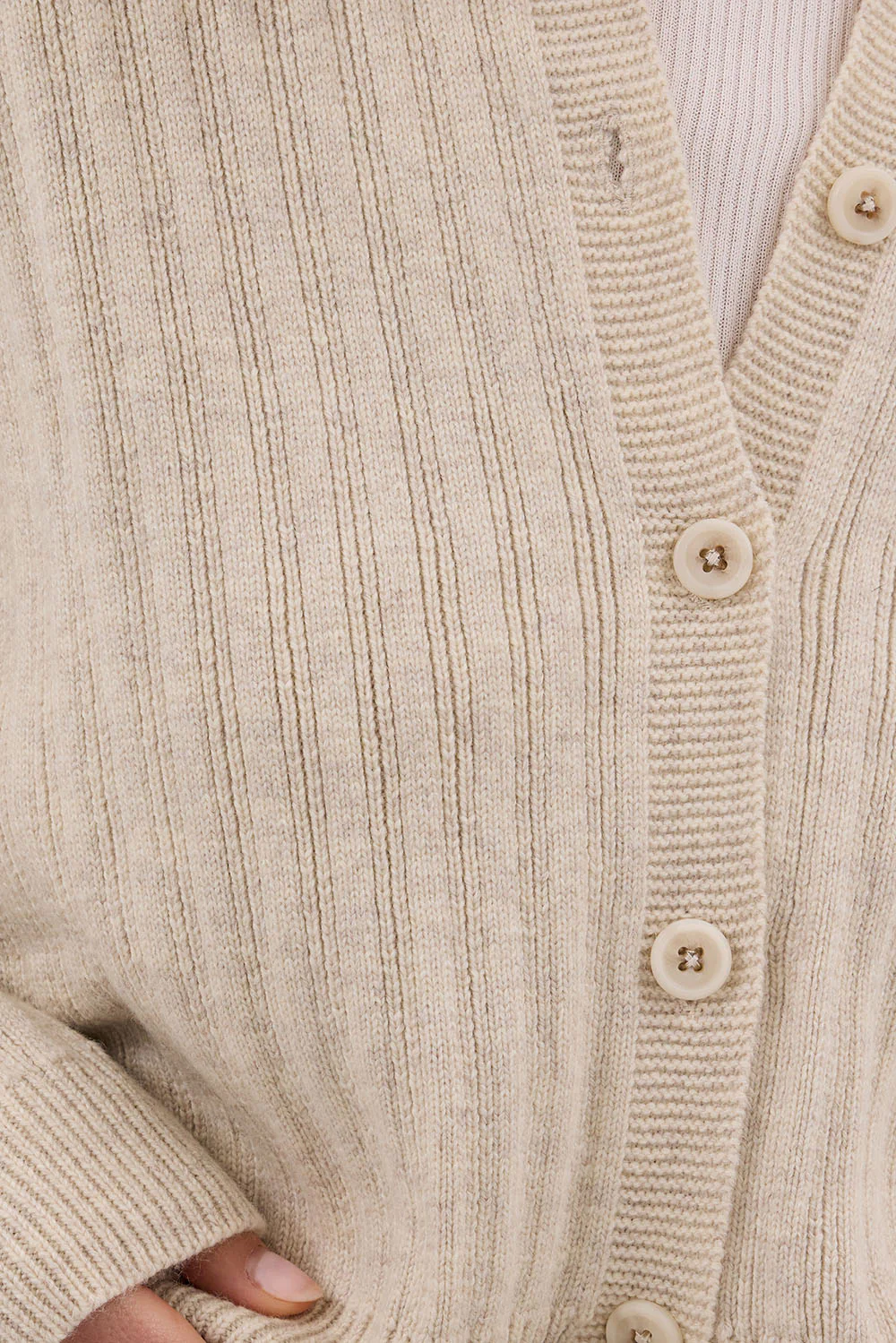 DAHLIA CHALK KNIT CARDIGAN - Yukikoi