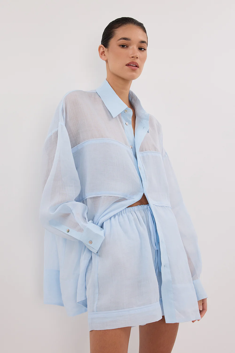 KAI CORNFLOWER RAMIE SHORT - Yukikoi