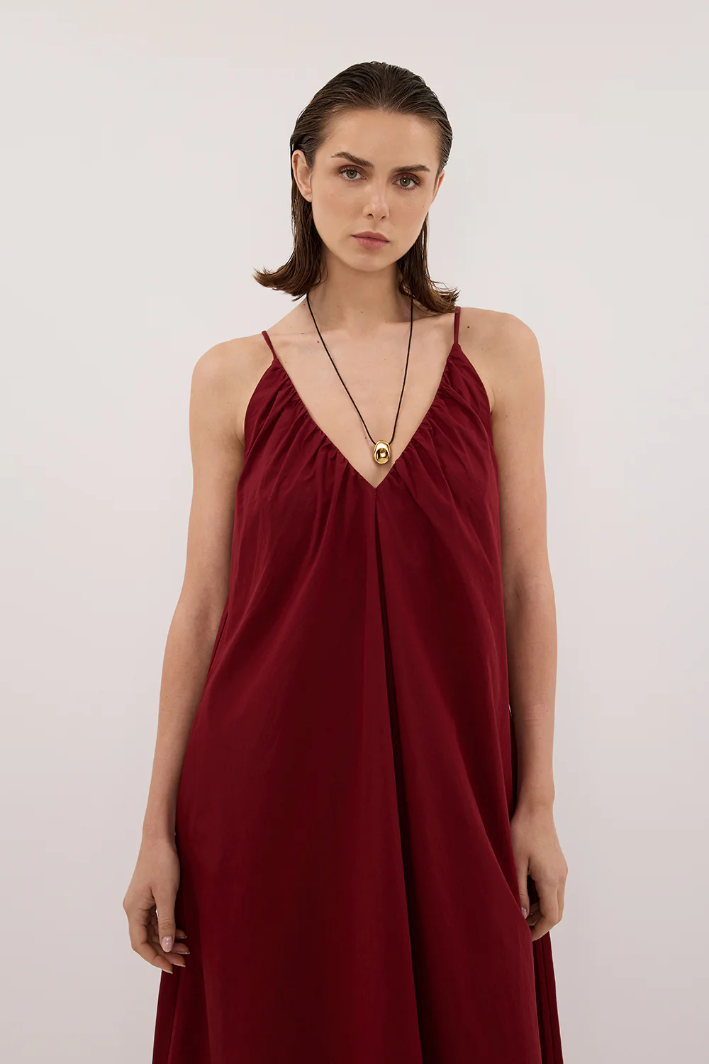 LIANA SAHARA SLEEVELESS POPLIN TENT MIDI DRESS - Yukikoi