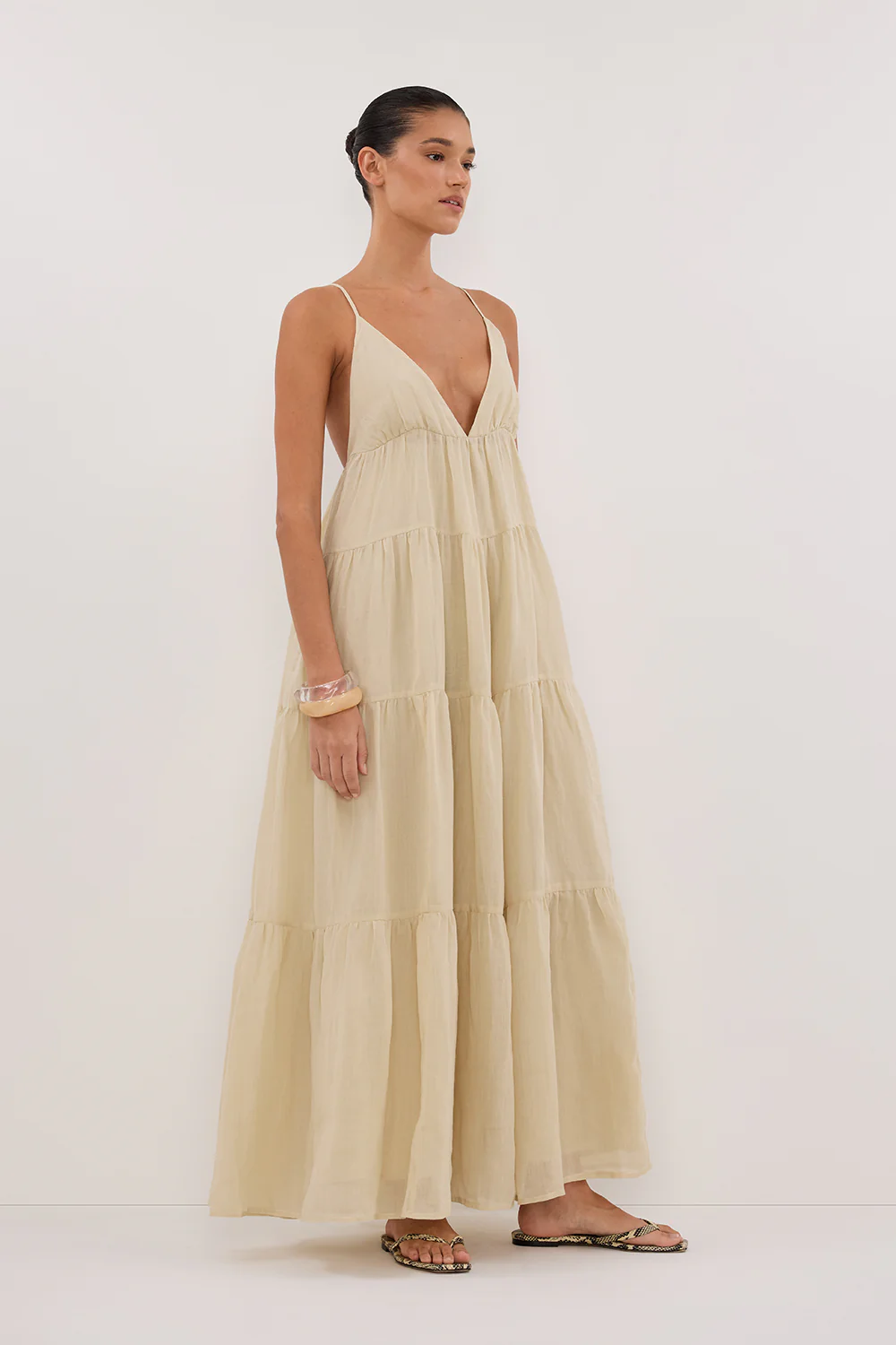 LIZA PLASTER RAMIE MIDI DRESS - Yukikoi